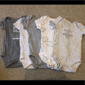 5 pack grey cloud bodysuits
